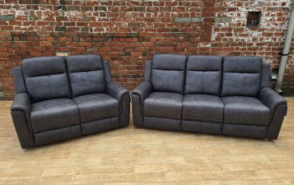 Bramwell Power Recliner Suite 3+2 - Battersea Gunmetal