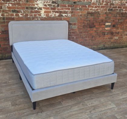 Cauis Fabric Double Bed - Miss Mist