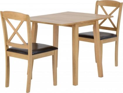 Mason Double Drop Leaf Dining Set - Oak Varnish118