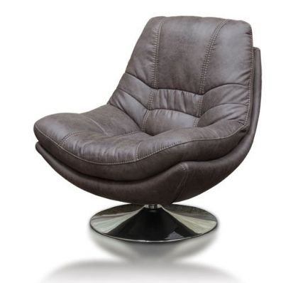 Round deals chair leather