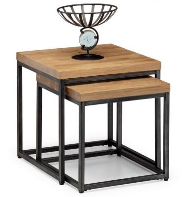 Brooklyn Oak Nesting Lamp of Tables - Oak / Gunmetal