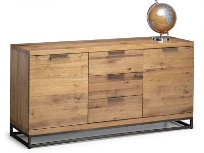 Brooklyn Oak Sideboard - Oak / Gunmetal