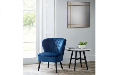 Coco Velvet Accent Chair - Blue