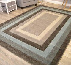 Hudson Border Rug 200 x 300 - Duck Egg