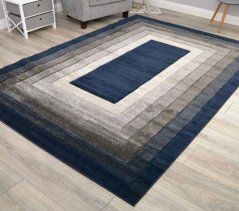 Hudson Border Rug 80x150 - Navy