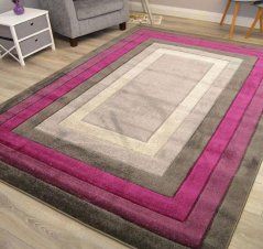 Hudson Border Rug 120 x 170 - Purple