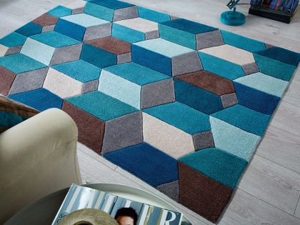 Infinite Scope Rug 160x220 - Teal