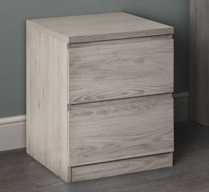 Jupiter 2 Drawer Bedside - Grey