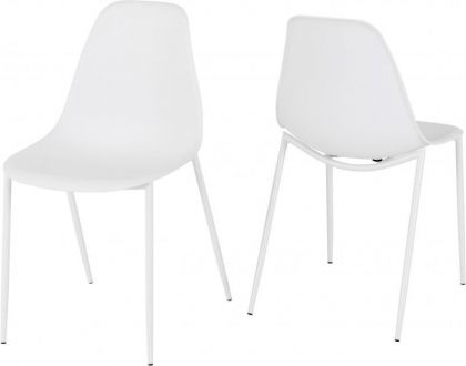 Lindon Dining Chair - White (SOLD as 2)