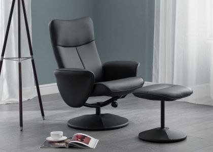 Lugano Recliner & Stool