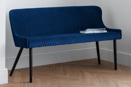 Luxe High Back Bench - Blue