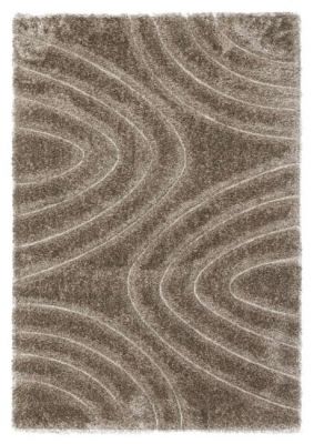 Luxus Ripple Shaggy Rug 120 x 170 - Beige