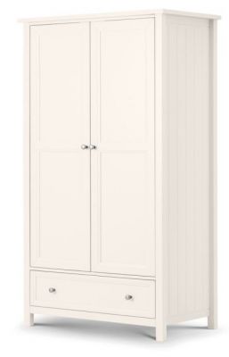 Maine 2 Door Combination Wardrobe - Surf White