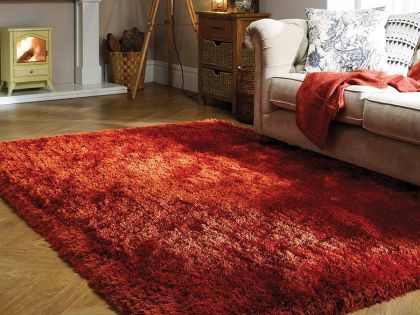 Pearl Shaggy Rug 160cm x 230cm - Rust