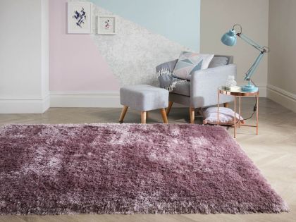 Pearl Shaggy Rug 80cm x 150cm - Mauve