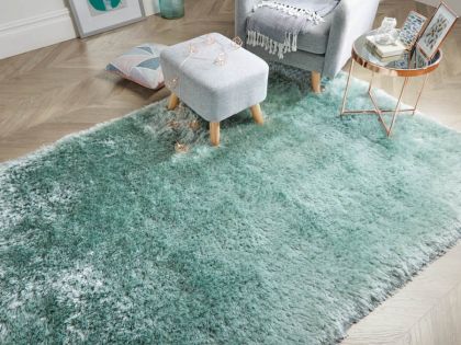 Pearl Shaggy Rug 120cm x 170cm - Mint Green