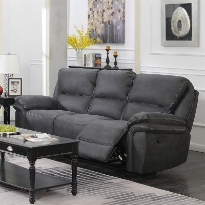 Preston Fabric 3 Seater Recliner Sofa - Slate