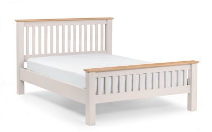 Richmond Oak Double Bed 4ft 6in - Elephant Grey / Pale Oak