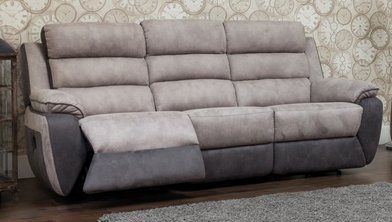 Urban Fabric 3 Seater Recliner Sofa 3RR - Smoke / Grey