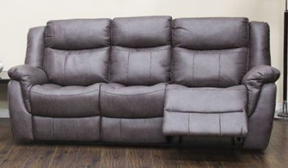 Walton Fabric 3 Seater Recliner Sofa 3RR - Dark Grey