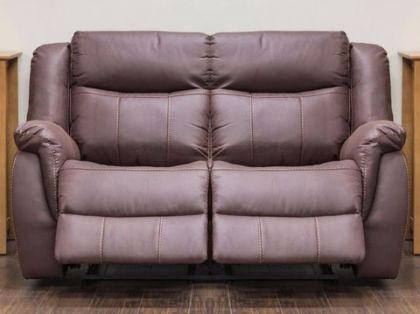 Walton Fabric 2 Seater Recliner Sofa 2RR - Brown