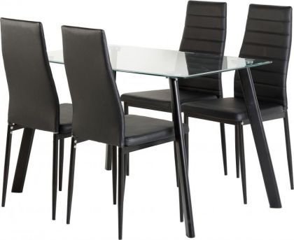 Abbey 47 Dining Set - Black