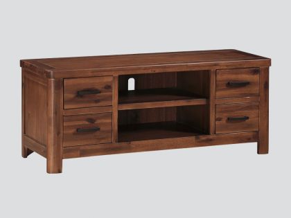 Andorra Straight TV Unit - Dark Acacia 