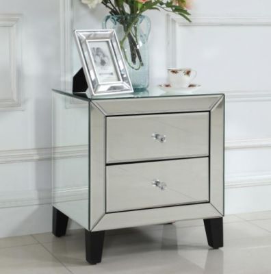 Augustina Nightstand Mirror 2 Drawer