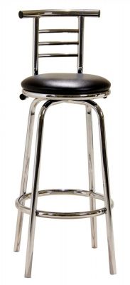 Bar Stool Chrome Swivel Narrow Back BM-015P