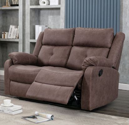 Casey Fabric 2 Seater Sofa - Chestnut