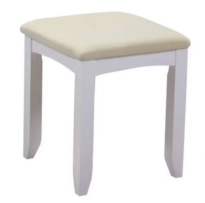 Chelsea White Dressing Table Stool