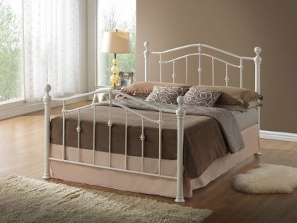 Elizabeth Metal Small Double Bed 4ft - Cream