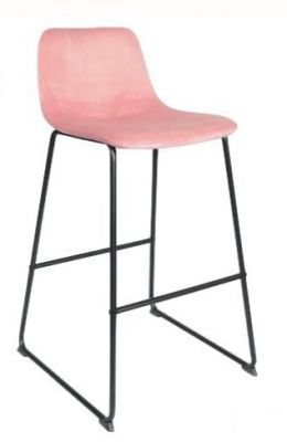 Emporia Bar Stool - Pink Velvet (Sold in 2s)