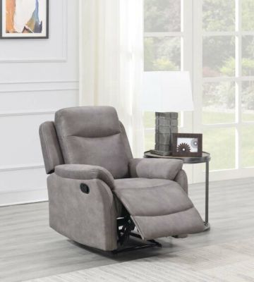 Evan Fabric 1 Seater Recliner Sofa - Grey