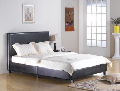 Fusion Leather King Size Bed 5ft - Black