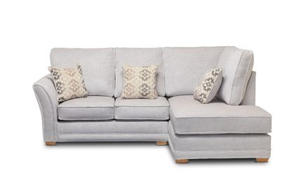 Grace Fabric RHF Sofa - Chelsea Silver