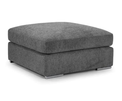 Naples Fabric Footstool - Grey