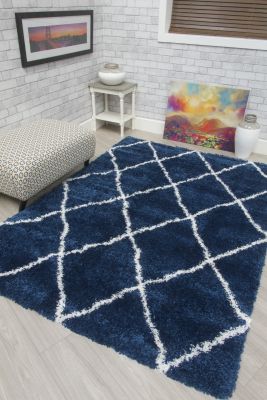 Fantasy Trellis Blue 160x220cm