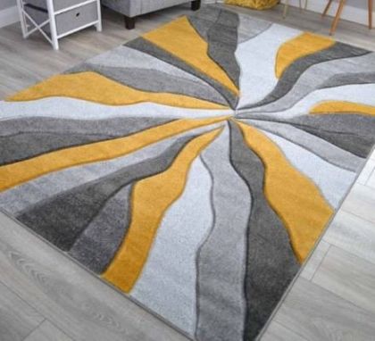 Hudson Splinter Rug 120x170 - Gold