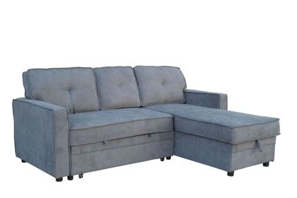 Fiona Fabric Sofa Bed with Storage - Light Grey