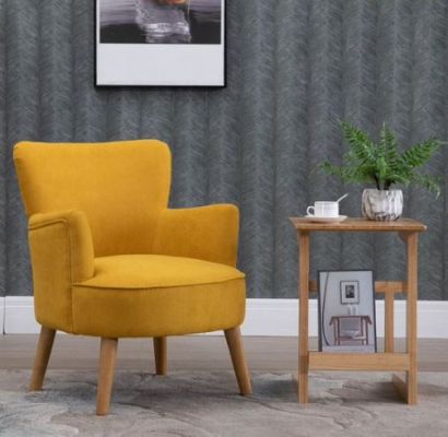 Keira Fabric Armchair - Ochre