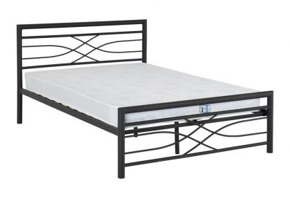 Kelly Metal King Size Bed 5ft - Black