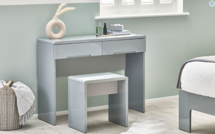 Manhattan Dressing Table With 2 Drawers - Grey