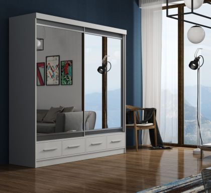 Margot Sliding Wardrobe 200cm - White