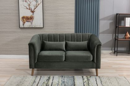 Charlotte Fabric 2 Seater Loveseat - Winter Moss