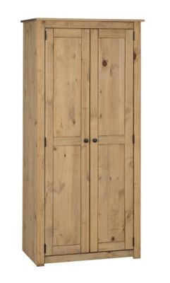 Panama 2 Door Wardrobe - Natural Wax