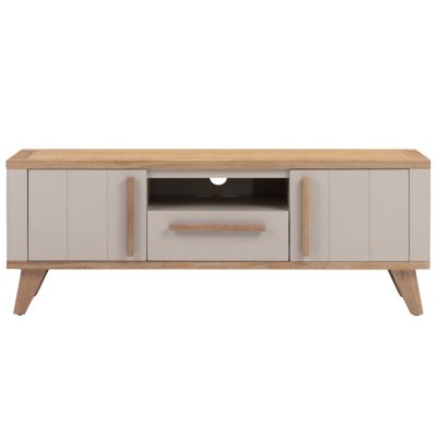 Rimini Large TV Unit - Stone/Oak