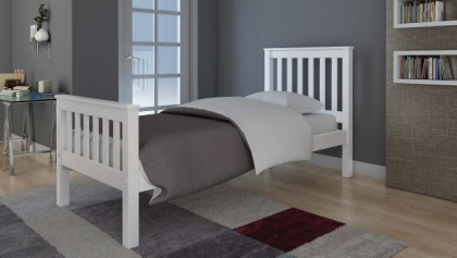 Rio Double Bed 4'6ft - White