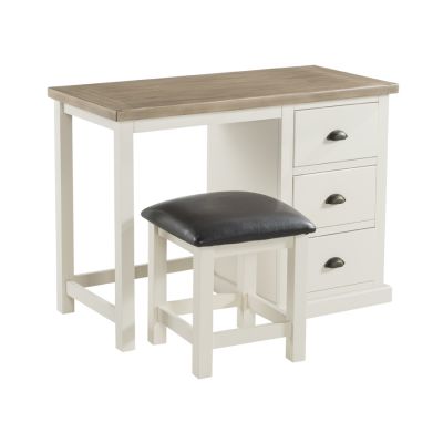 Santorini Dressing Table & Stool - Stone/Ash