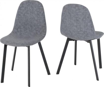 Berlin Fabric Dining Chair - Dark Grey (Sold as 4)